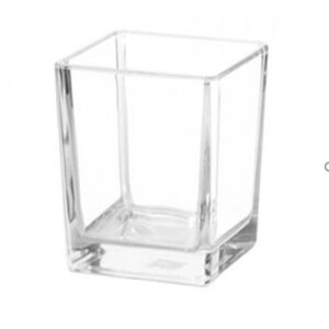 Vase 17 cm GlassStyle square.14x17