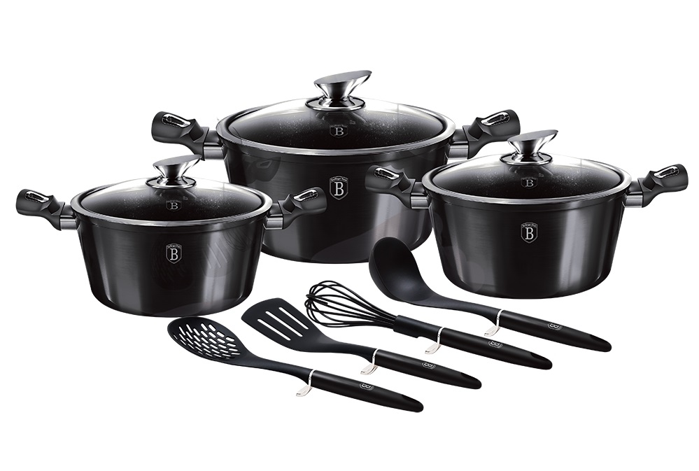 Набор посуды 10 пр. Berlinger Haus Metallic Line Carbon Pro Edition BH-6919