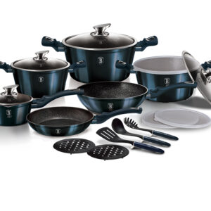 Набор посуды 18 пр. Berlinger Haus Metallic Line Aquamarine Edition BH-7036