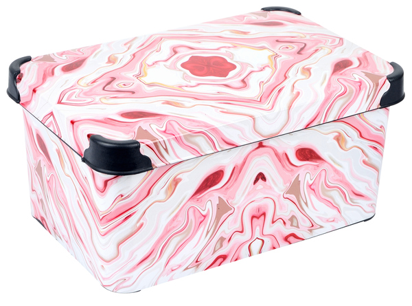 Контейнер для хранения Violet House 0646 DECOR Marble Red с/кр. 5 л