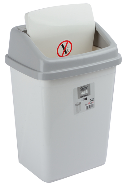 Basket for trash Violet House 0101 WHITE с/кр.5 l