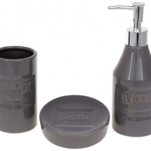 Набір аксесуарів Grey Bath для ванній кімнати 3 предмета BonaDi 851-305