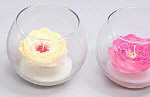 Candle at glass pot 9.8 cm 3 species at display box BonaDi 423-F24