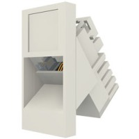 Модуль MOLEX Euromod 50х25, 1xRJ45, M1 угловой, STP 5е PowerCat белый