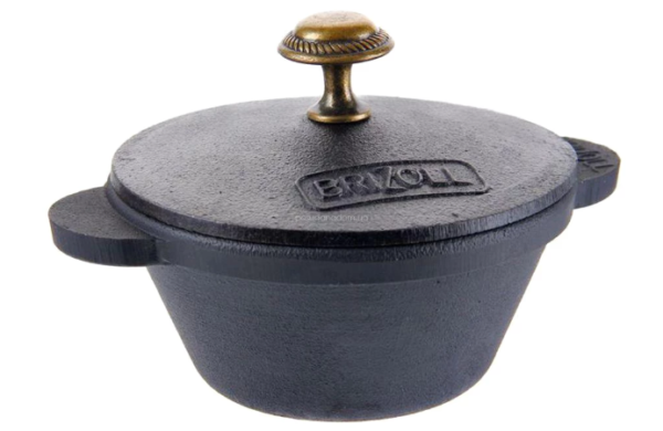 Кокотница чавунна з кришкою 0,2 л Brizoll H02-1