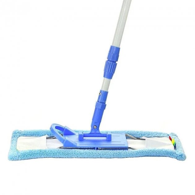 Швабра в комплекте с насадкой микрофибра (голубая) MOP DAF