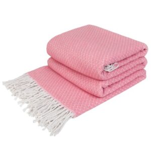 Plaid cotton 140х200 cm Gala pink Love You 4431