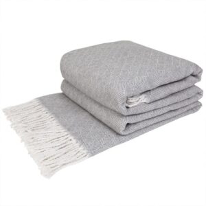 Plaid cotton 140х200 cm Cracker St..gray Love You 4439