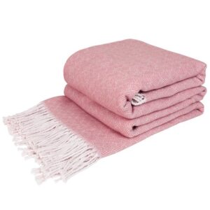 Plaid cotton 140х200 cm Cracker pink Love You 4438