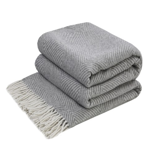 Plaid Merino 140х200 cm РОМБ St..gray Love You 4546