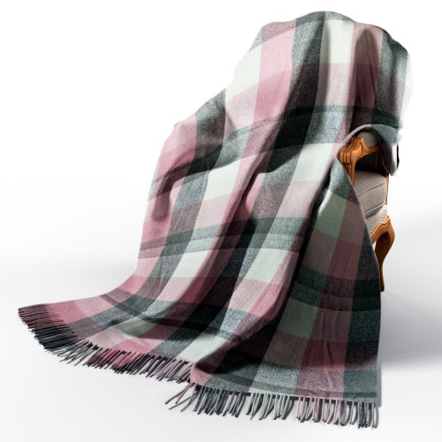 Plaid woolen П8 bel-roses-smoke Love You Vladi 4381