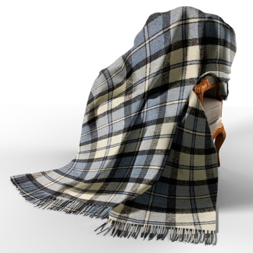 Plaid woolen П4 bel-Ser.Goal-t.blue Love You Vladi 4535