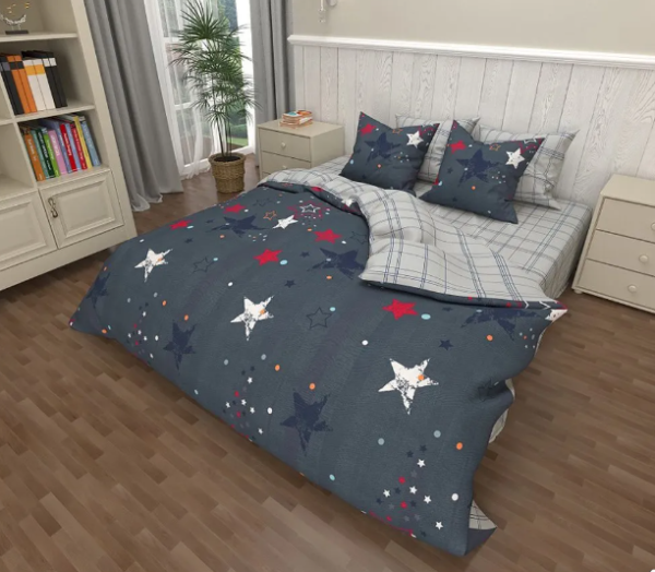 Bed linen double unbleached calico Love You Home 7230