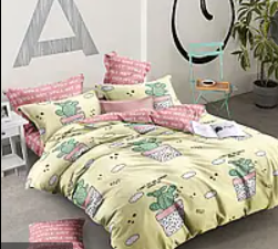 Bed linen double unbleached calico Love You Home 7231