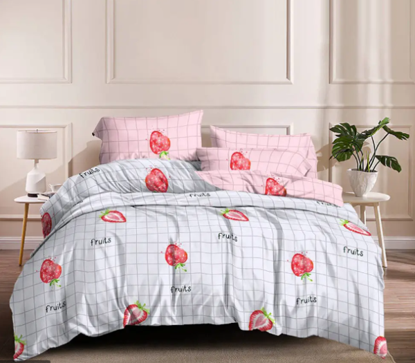 Bed linen double unbleached calico Love You Home 7234