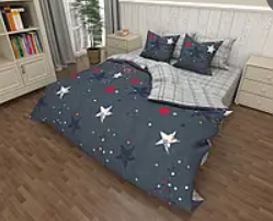 Bed linen Euro unbleached calico Love You Home 7330