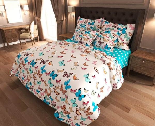 Постельное белье евро бязь Love You Home 7333