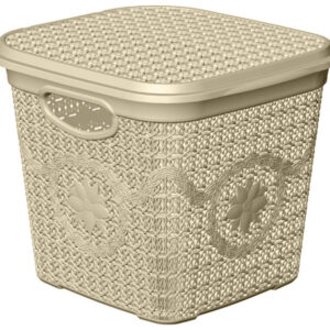 Basket from cover deep 12 l ASUDE PLASTIK ASD172-beige