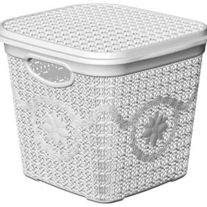 Basket from cover deep 12 l ASUDE PLASTIK ASD172-біл