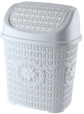 Bucket for trash from cover 5 l Asude Plastik ASD038-біл