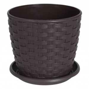 Flowerpot Rattan from подст. 12х11 cm Алеана 114055-t.Kor