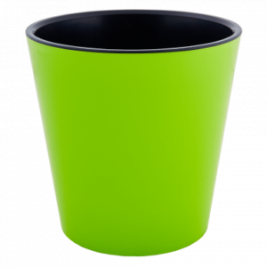 Flowerpot Deco 13х12,5 cm Алеана 114038-олив/чорн