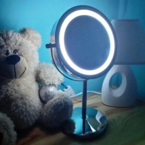 Mirror desktop cosmetic two-way from LED backlit Eco Fabric 17 cm TRL0603-17LED