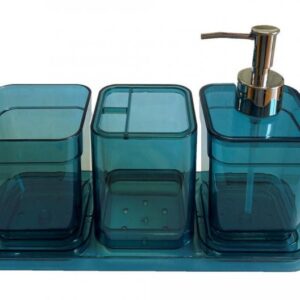 Set accessories at bathroom room Eco Fabric CUBE (4 of the subject) TRL-2044-TT