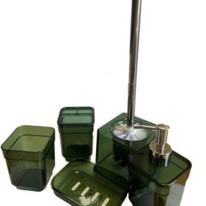 Set accessories at bathroom room Eco Fabric CUBE (5 items) TRL-1256-TG
