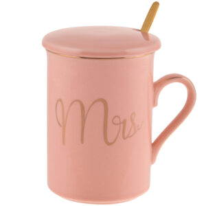 Cup фарфорова s кришкою that golden spoons Mrs 380 ml BonaDi 984-211