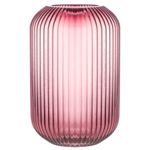 Ваза стеклянная Tulip dark pink 28 см BonaDi 420-140