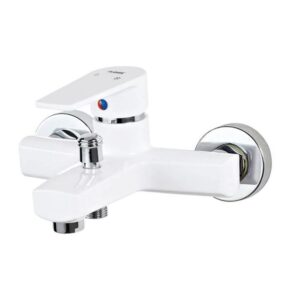 Смеситель PLAMIX Oscar ванна короткая White PM0025