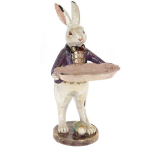 Decorative statuette White Rabbit from tray, 30см BonaDi 419-258