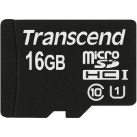 карта памяти TRANSCEND microSDHC 16GB Class 10 UHS-I Premium без адаптера