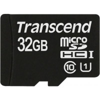 карта памяти TRANSCEND microSDHC 32GB Class 10 UHS-I Premium без адаптера