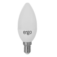 Лампа ERGO Standard C37 E14 5W 220V Тепл.Бел. 3000K Мат. н/Дим.