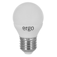 Лампа ERGO Standard G45 E27 6W 220V Тепл.Бел. 3000K Мат. н/Дим.