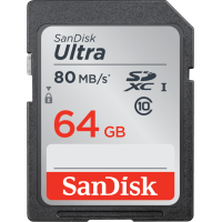 Карта памяти SANDISK SDXC 64GB Ultra Class 10 UHS-I 80MB/s