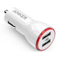 авто зарядка ANKER PowerDrive 2 24W + micro USB 0.9m V3 (Белый)