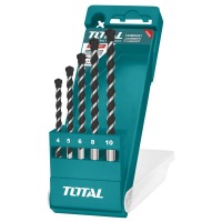 Акс.инстр TOTAL TACSD5051 Набор сверл по кирпичу,бетону 5шт, d=4-10мм.