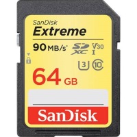 Карта памяти SANDISK SDXC 64GB Extreme C10 V30 UHS-I U3 90MB/s