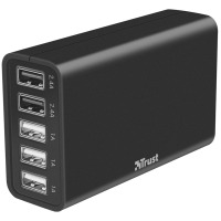 сетевая зарядка TRUST URBAN 5xUSB Port 40W Fast Charger