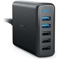 сетевая зарядка ANKER PowerPort 5 with dual QC 3.0&Power IQ V3 (Черный)