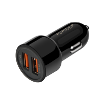 авто зарядка PURIDEA CC02 2xUSB Dual Fast Charge Black
