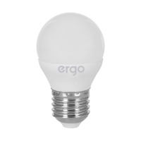 Лампа ERGO Standard G45 E27 5W 220V Нейт.Бел. 4100K Мат. н/Дим.