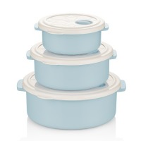 Форма для хранения (пластик) BAGER BG-421 B WHITE/BLUE/НАБОР/кругл./750 мл.1500 мл.2750мл (BG-421 B)