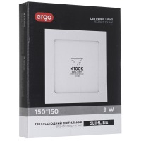 свет-к потолоч. ERGO STD SL Врез. Квад. 9W 145x145 220V 4100K Бел. н/д