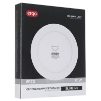 свет-к потолоч. ERGO STD SL Врез. Круг. 12W O170 220V 4100K Бел. н/д
