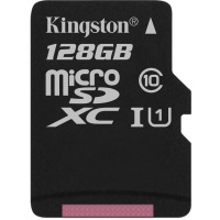 карта памяти KINGSTON microSDXC 128Gb Canvas Select U1 (R80/10W) no ad