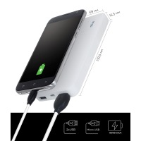 внеш. аккум. ERGO LP-103 - 10000 mAh Li-pol (White)